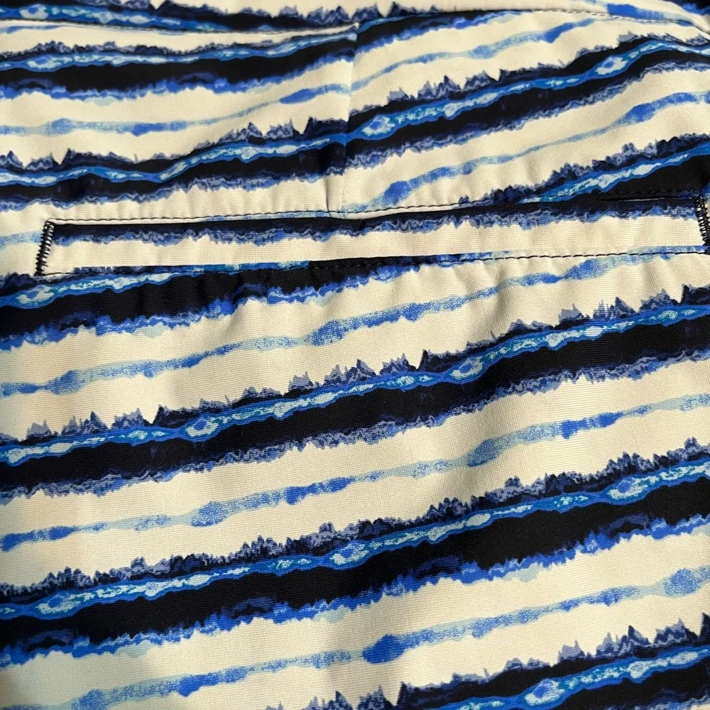 Striped Blue & White Women’s Shorts - Picture 7 of 8